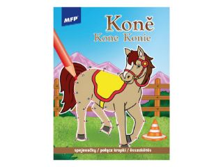 Obrázek z Omalovánky - spojovačky Koně  